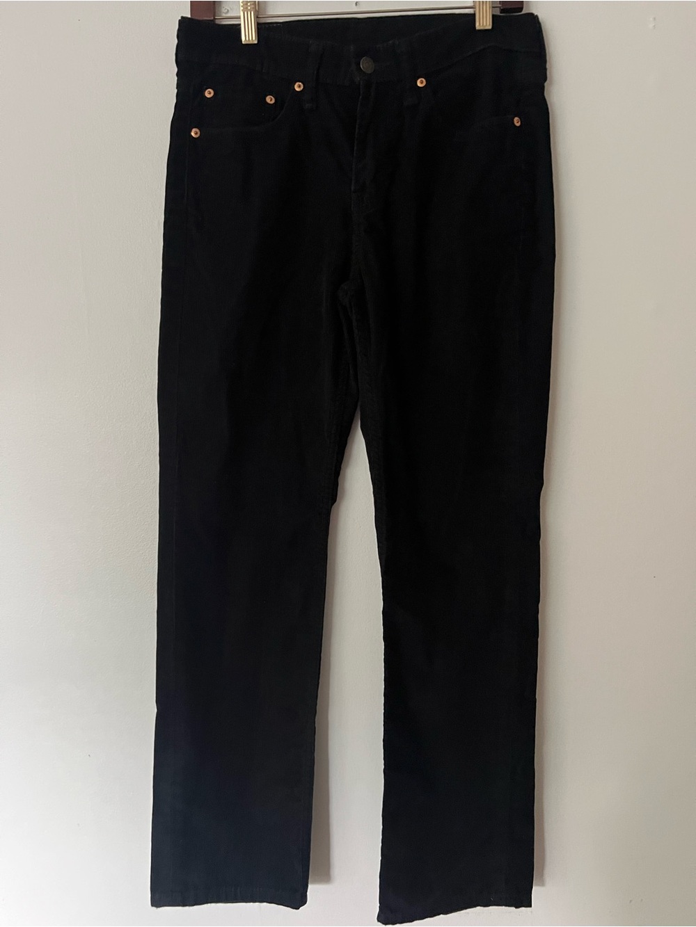 Levi’s 514 Men's Black Corduroy Pants - Classic Straight Fit, Size 30x30
